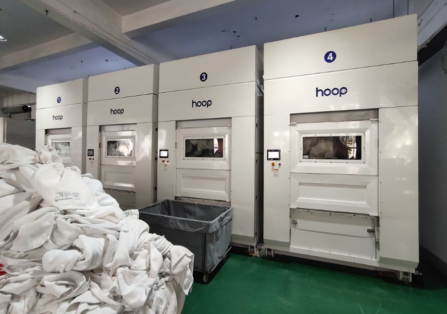 130kg commercial tumble dryer at a laundry facility